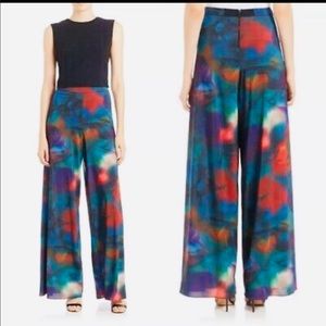 SOLD Alice and Olivia High Waisted Watercolor Pant
